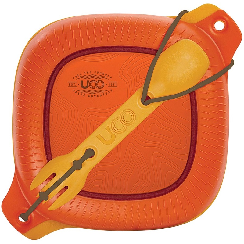 Ultra-Durable Outdoor Mess Kit Set | Camping, Backpacking, and Travel Tableware with Rubberized Grips & Curved Design SUNRISE