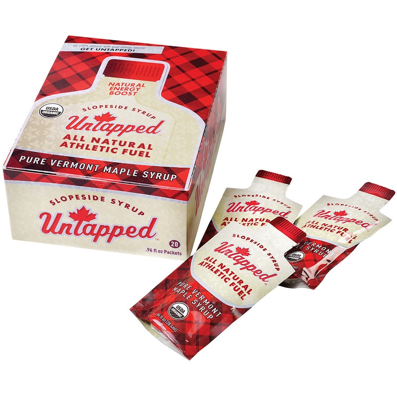 Untapped Energy Gels  Natural, Electrolyte-Rich Sports Nutrition for Endurance & Performance, Pack of 20 SYRUP SLOPESIDE