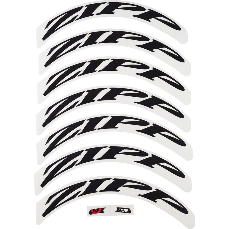 Zipp Decal Sets for 303 & Disc/808 Wheels | Matte Black Logo, Aero-Enhancing, Die-Cut Borderless Stickers for Rim Customization 808 Matte Black, No border