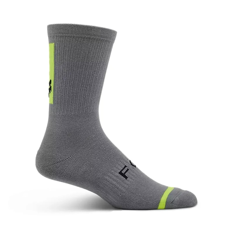 Fox Racing 8″ Defend Sock – Steel Gray Steel Gray X-Small/Small