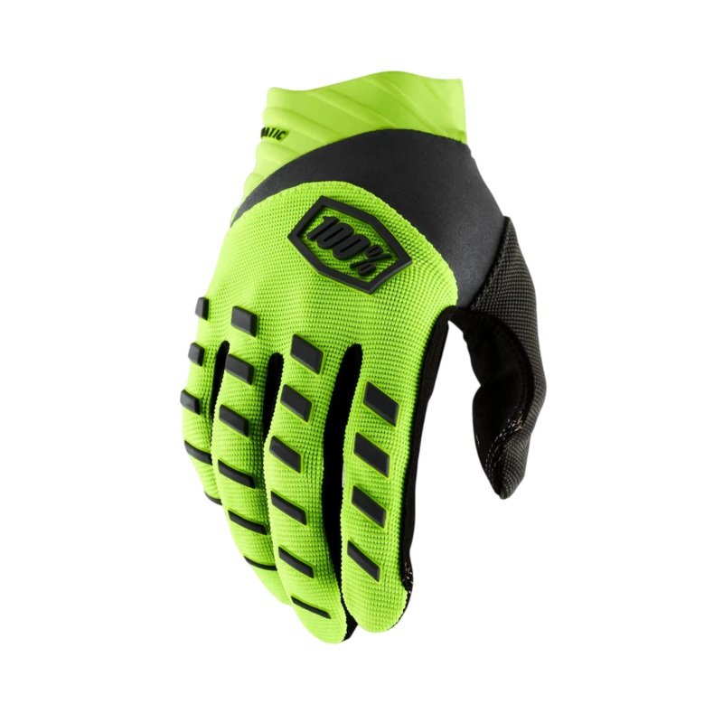 100% Airmatic Glove – Fluo Yellow-Black Fluo Yellow – Black Small