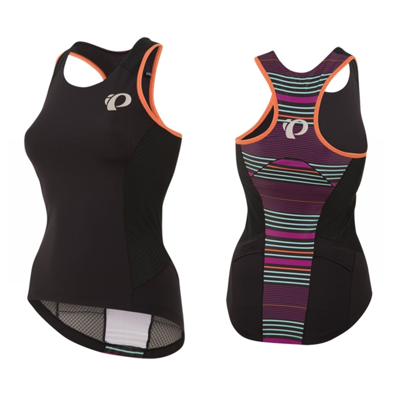 Pearl Izumi Elite Pursuit Tri Tank – Womens – Black-Purple Wine Stripe Black – Purple Wine Stripe Small