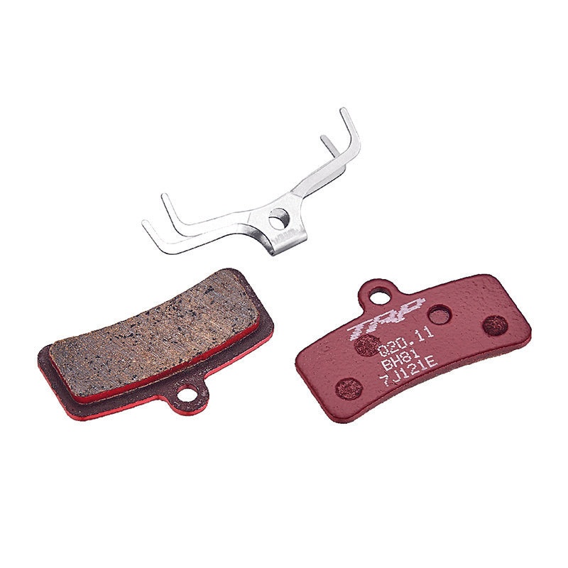 TRP 4-Piston Brake Pads – Semi-Metallic Red Fits: G-Spec DH-R, Trail SLC, Trail SL, Trail S