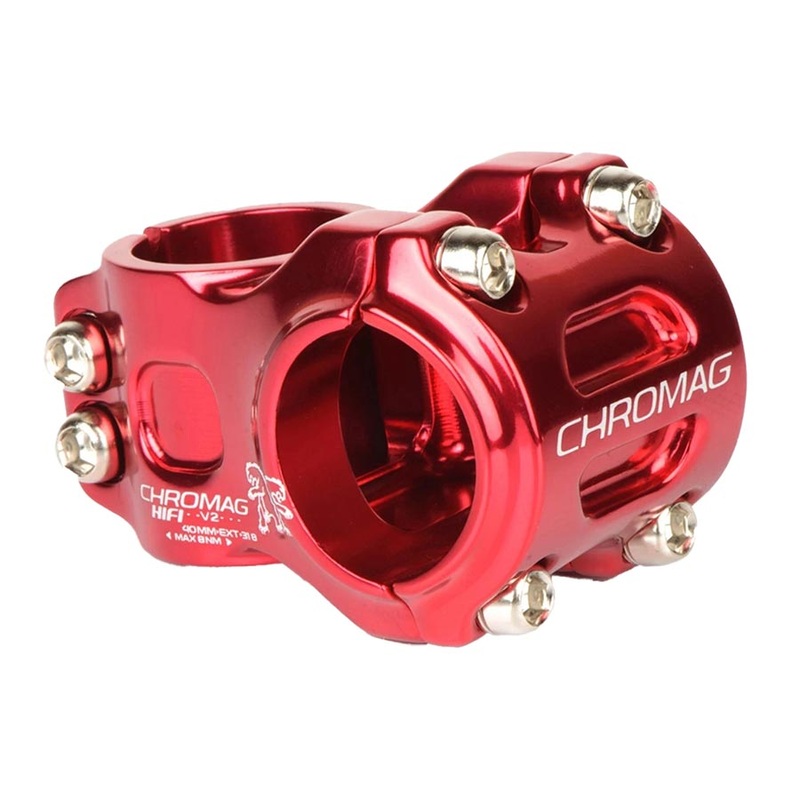 Chromag Hifi V2 Stem Diameter: 31.8mm, Length: 40mm, Steerer: 1-1/8”, 0, Red