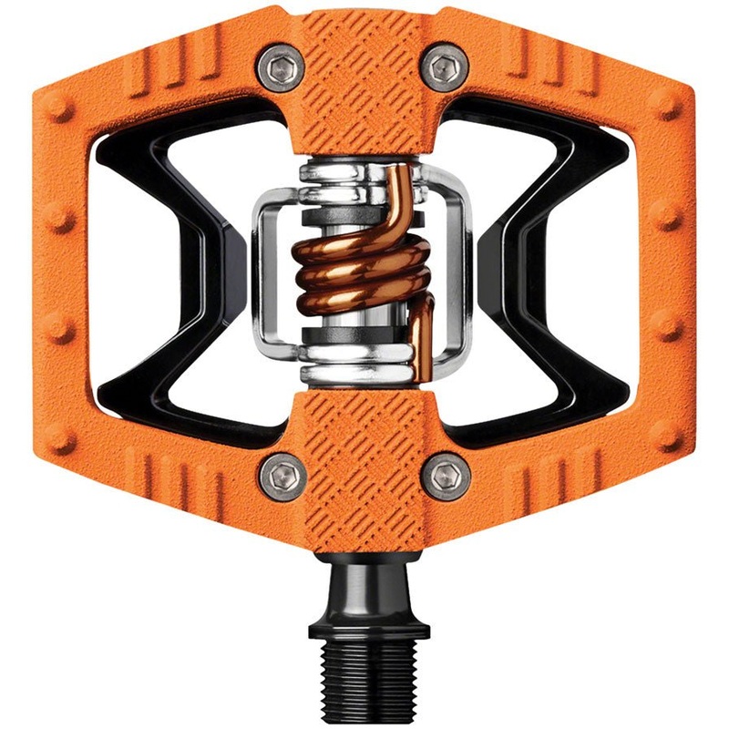 Crank Brothers Double Shot 2 Pedals – Single Side Clipless – Orange/Black