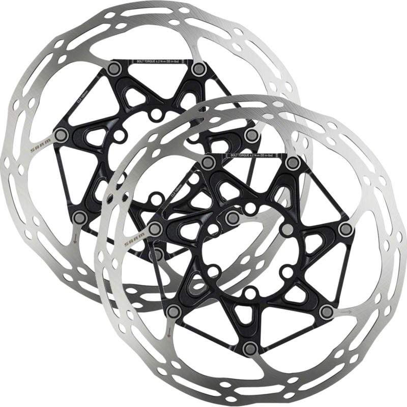 SRAM Centerline X Disc Brake Rotors Bundle – 160mm & 180mm, 6-Bolt Steel/Aluminum for MTB & Gravel Bike Performance