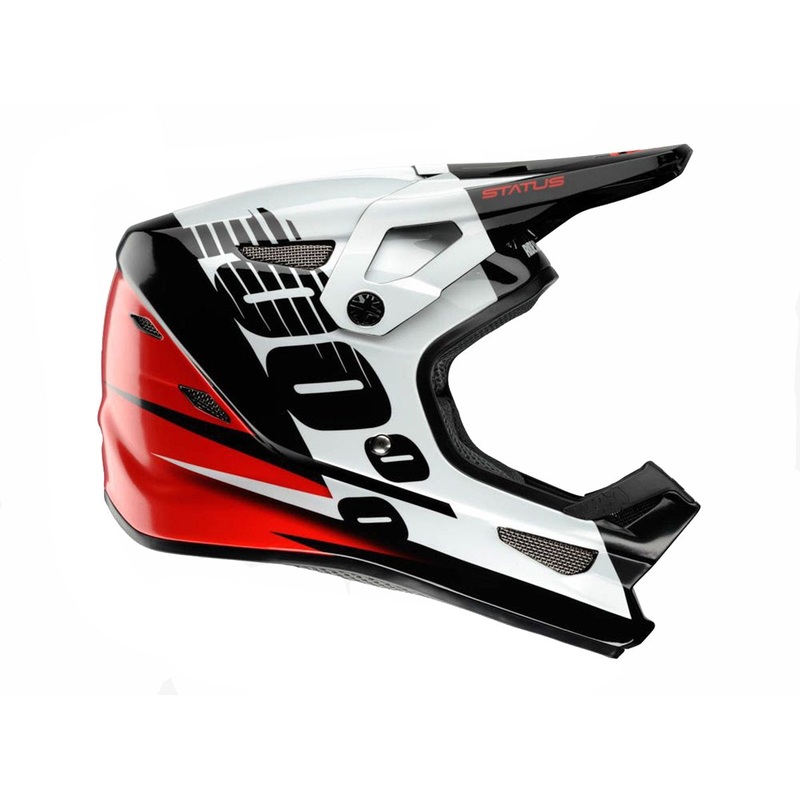 100% Status DH/BMX Full Face Helmet – Kelton Red Kelton Red X-Small