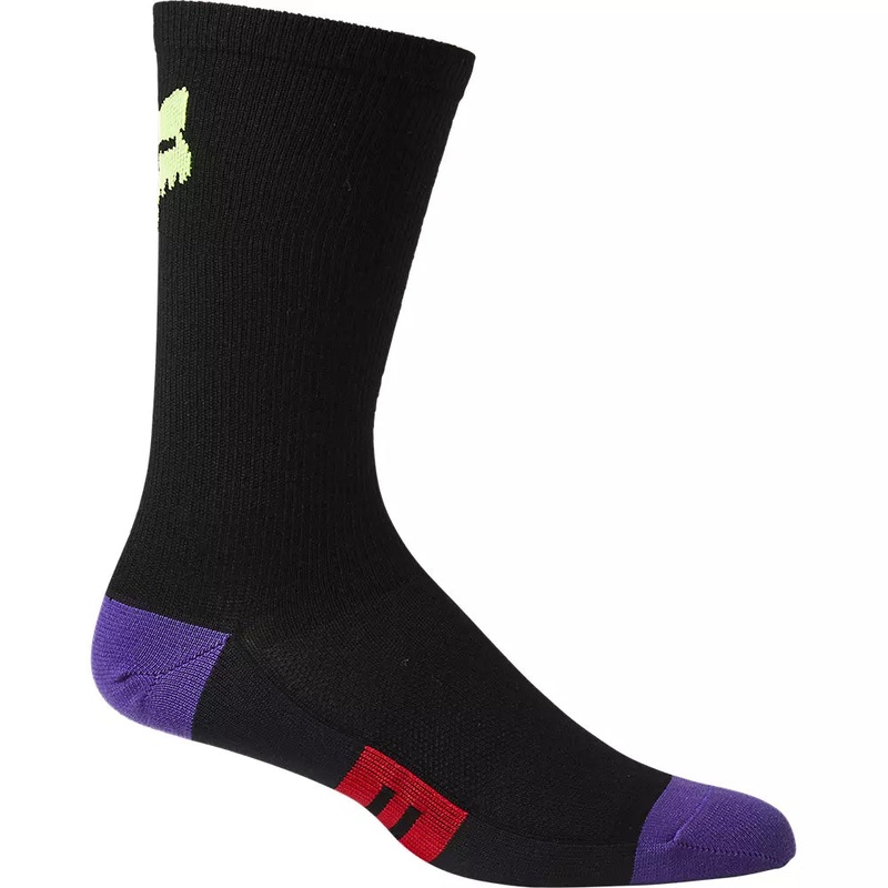 Fox Racing 8″ Flexair Merino Sock – Celz – Black Black Small/Medium