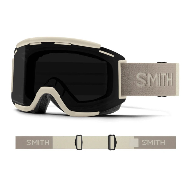 Smith Squad MTB Goggle – Chalk Chalk ChromaPop Sun Black Anti Fog & Clear Lens