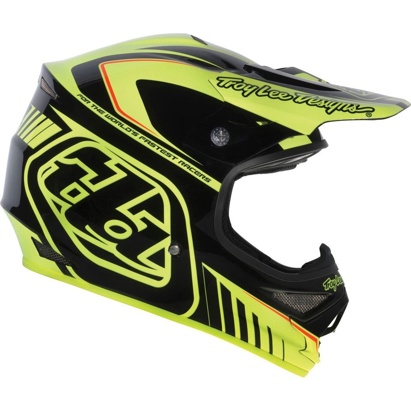 Troy Lee Designs Air Delta Full Face Helmet – Yellow-Black Yellow – Black Small