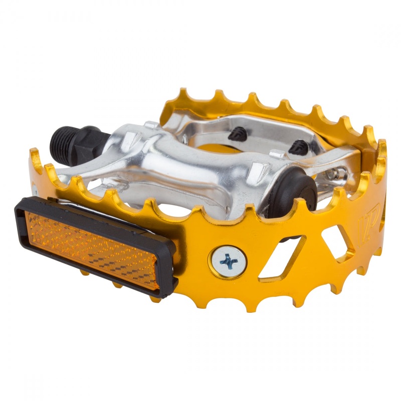 Black Ops 747 Bear Trap Caged Pedals 9/16″ Chromoly Spindle Alloy Body Ano-Gold