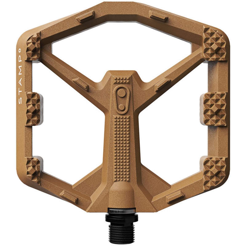 Crankbrothers Stamp 0 Pedals – Platform, Aluminum, 9/16″, Brown, Large