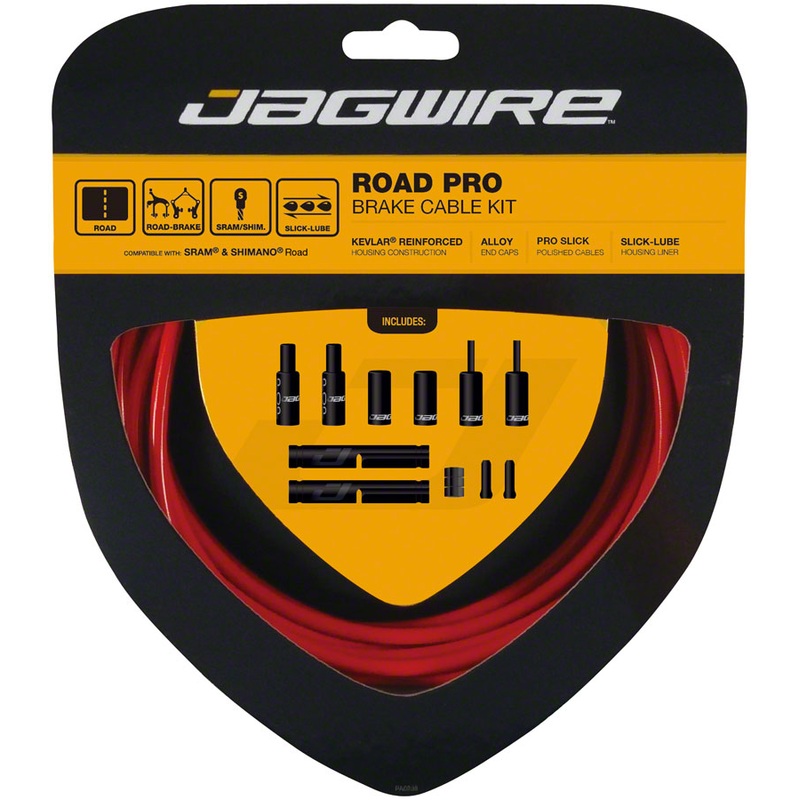 Jagwire Pro Brake Cable Kit Road SRAM/Shimano, Red
