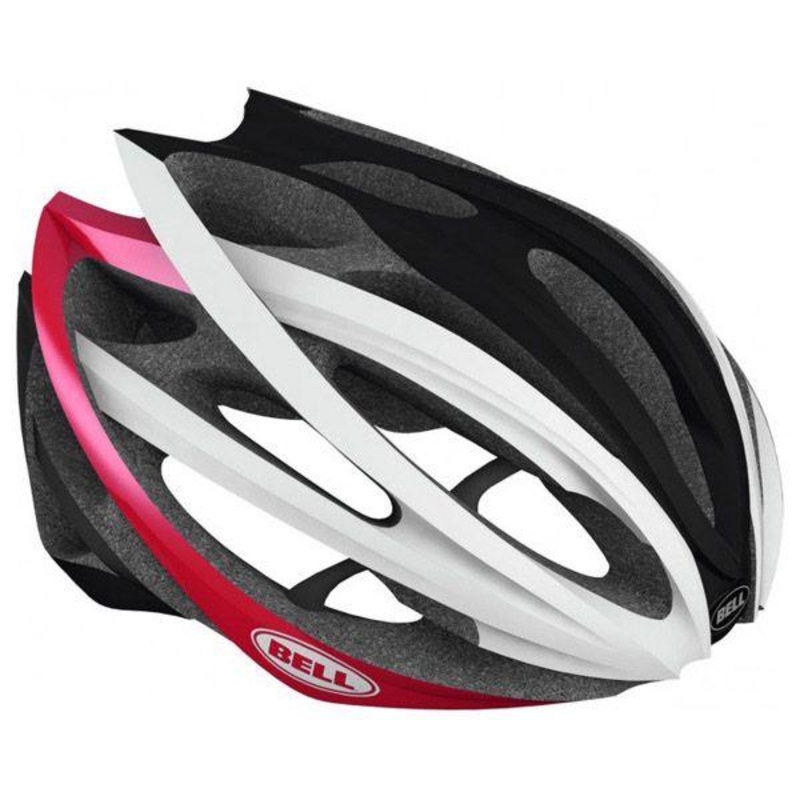 Bell Gage Road Helmet – White-Red-Black Split White – Red – Black Split Medium