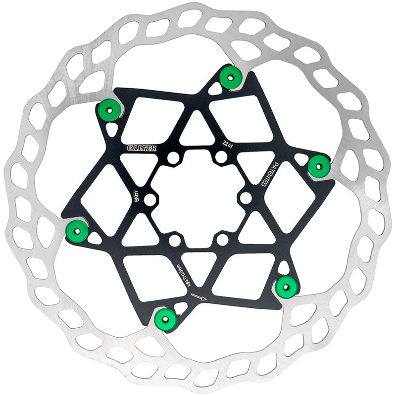 Galfer Floating Wave Disc Brake Rotor – 203mm x 2.0mm, 6-Bolt, Green