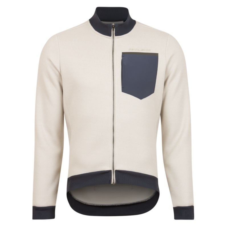 Pearl Izumi Expedition Thermal Long Sleeve Cycling Jersey – Stone-Dark Ink Stone – Dark Ink Large