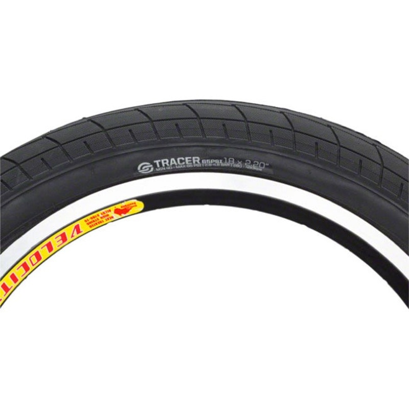 Salt Tracer 18″ BMX Tire – Black Black 2.2″