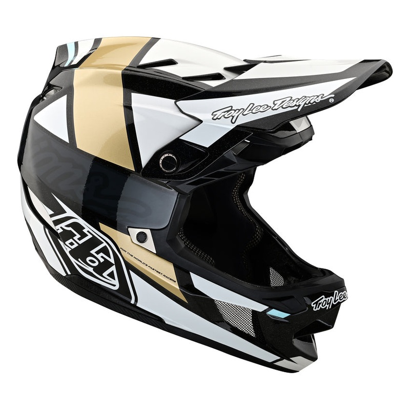 Troy Lee Designs D4 Carbon Full Face Helmet – MIPS – Team – Gold – 2023 Team Gold X-Small