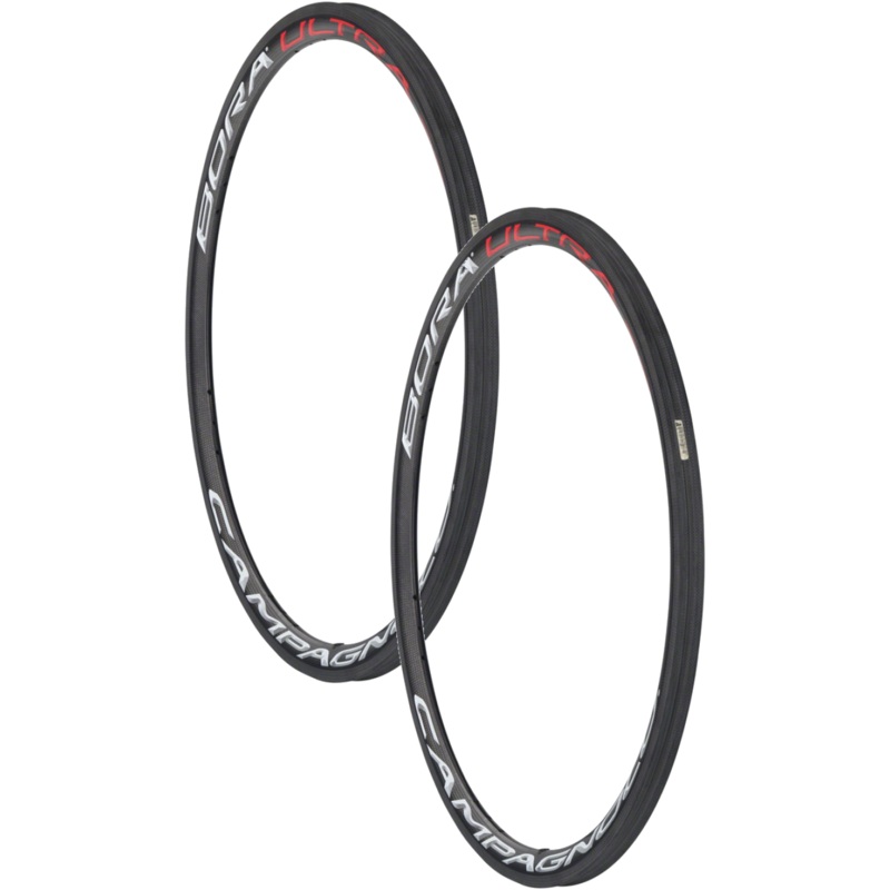 Campagnolo Bora Ultra 35 Carbon Tubular Disc Rear Wheelset – 700c, Black, 21H, High-Performance Racing Rim