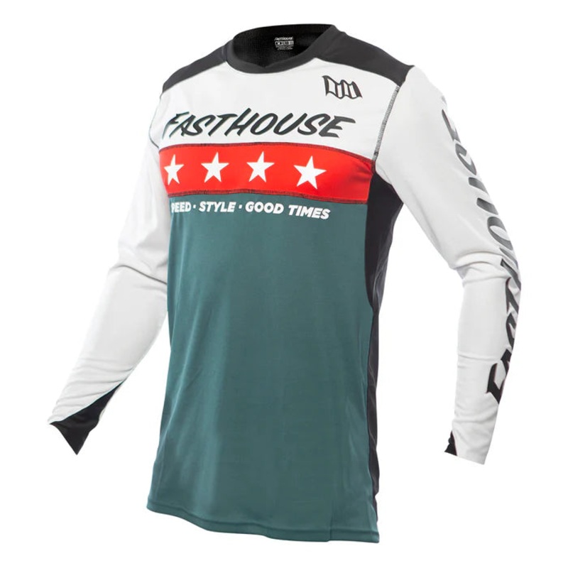 Fasthouse Elrod Astre Jersey – Youth – White-Slate White – Slate X-Small