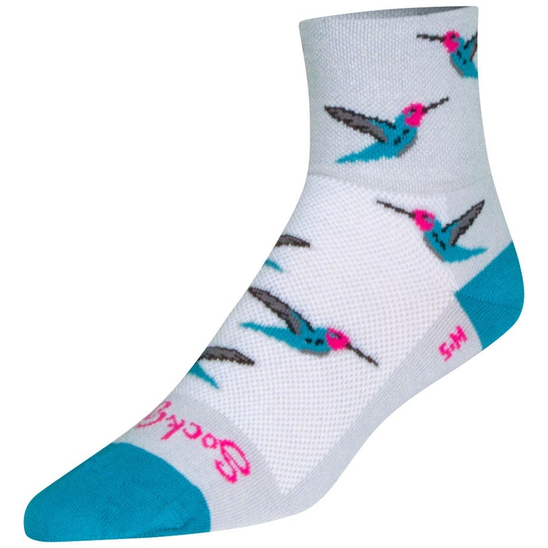 SockGuy Classic Humming Socks – 3″ White Small/Medium