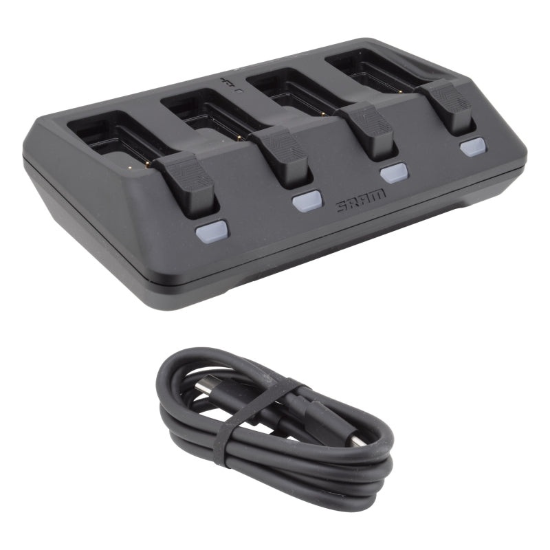 SRAM AXS 4-Port Battery Charger – Compatible AXS Batteries used on SRAM eTap RockShox AXS Components Battery sold separate