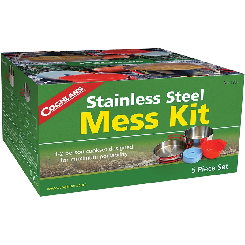 Coghlans Stainless Steel Mess Kit: Durable and Reliable Outdoor Cooking Set
