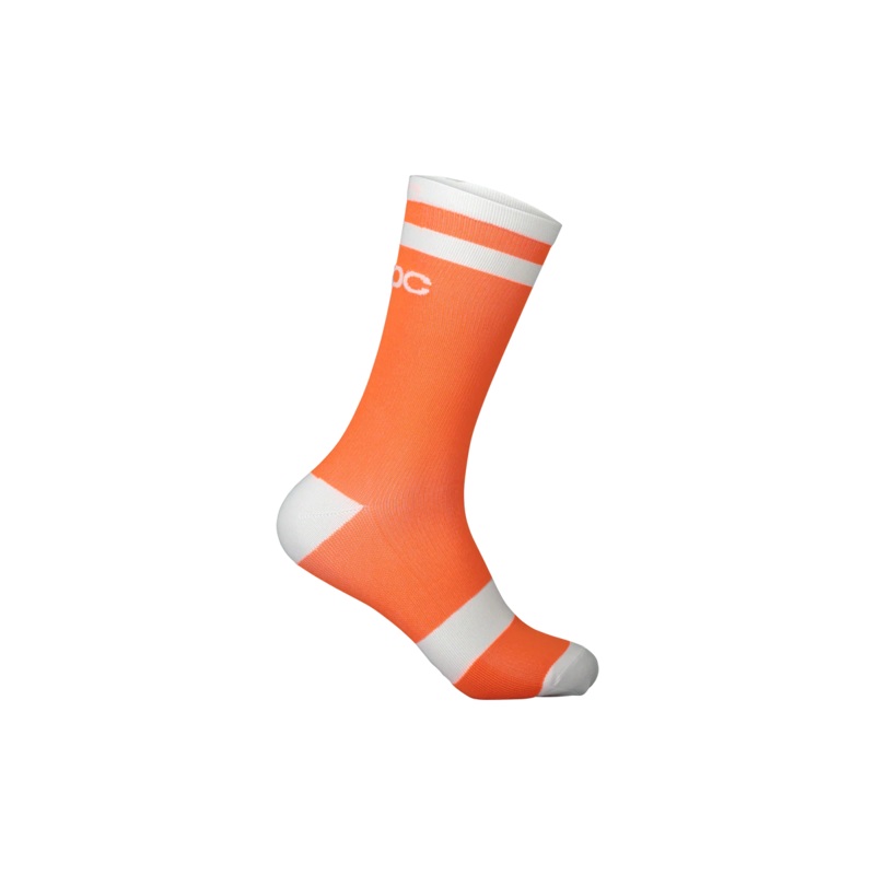 POC Lure Long MTB Sock – Zink Orange-Hydrogen White Zink Orange – Hydrogen White Small
