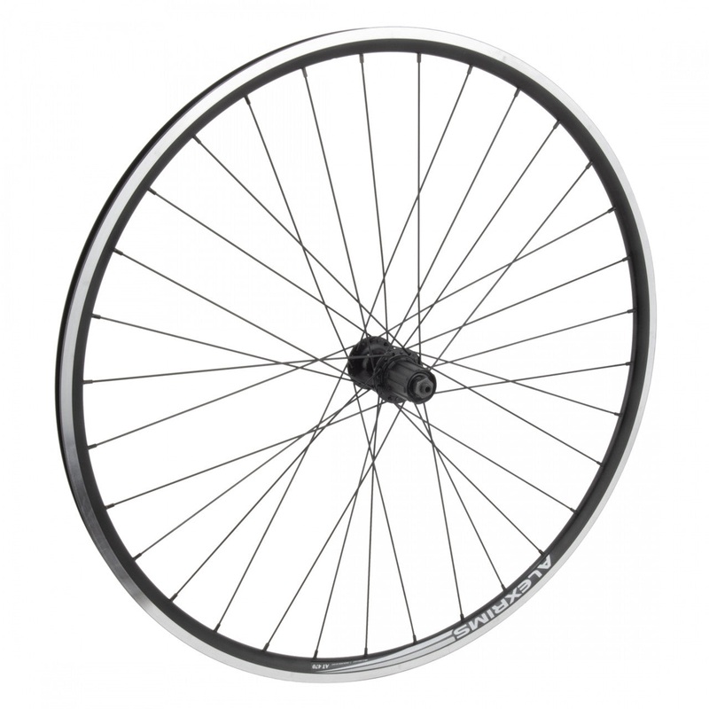 Wheelmaster Alex 700c Alloy Road Wheel – Double Wall – Rear – Black Black 130mmQR – 32h