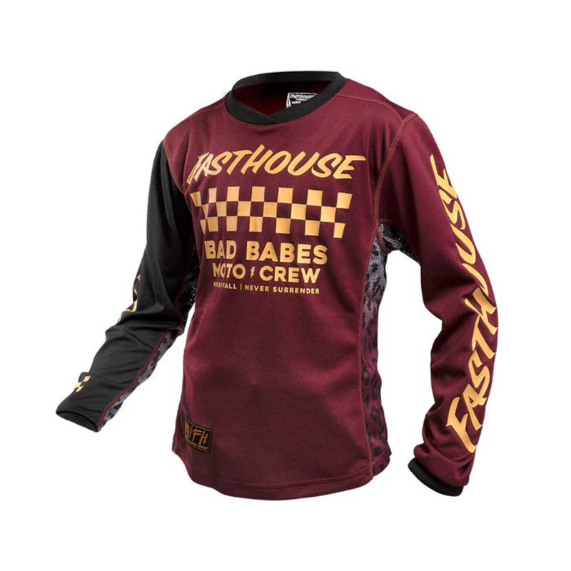 Fasthouse Grindhouse Golden Crew Jersey – Girls – Maroon Maroon Small