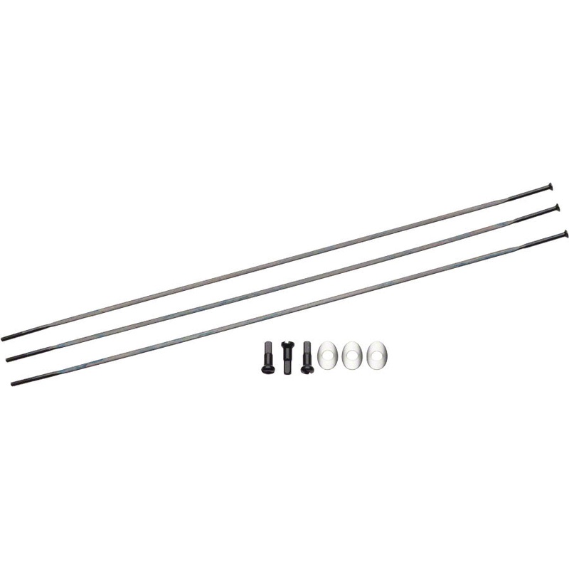 Zipp Straight Pull Spokes and Nipples, CXRay 236mm Black, 3-pack