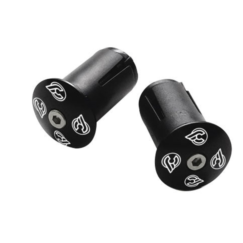 Cinelli Alloy End Plugs – Anodized Aluminum Bar End Caps with Expander, Durable, Colorful, Universal Fit for Road Drop Bars, Vibration-Resistant Design Black