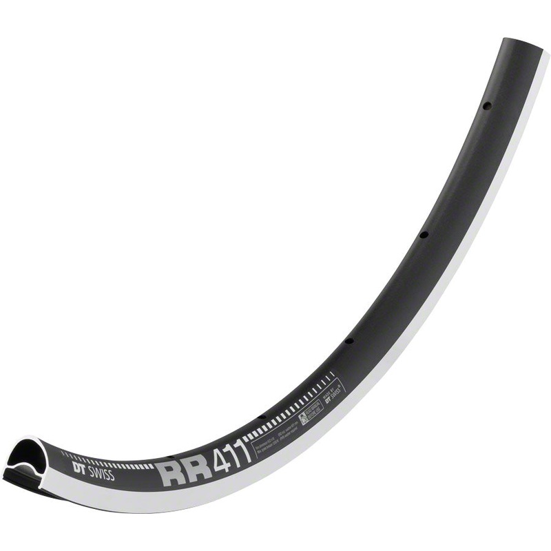 DT Swiss RR 411 Rim – 700, Rim, Black, 24H, Asymmetric