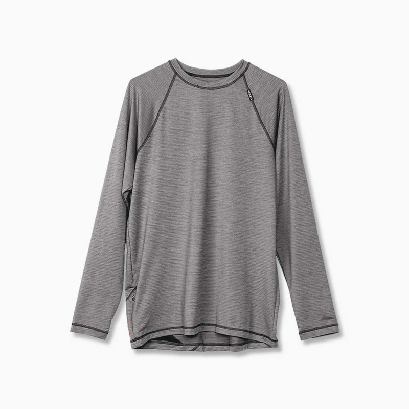 KETL Mtn Wayward Casual MTB Long Sleeve Jersey – Durable, Breathable, Zipper Pocket Men’s Mountain Bike Shirt Grey Men’s Small