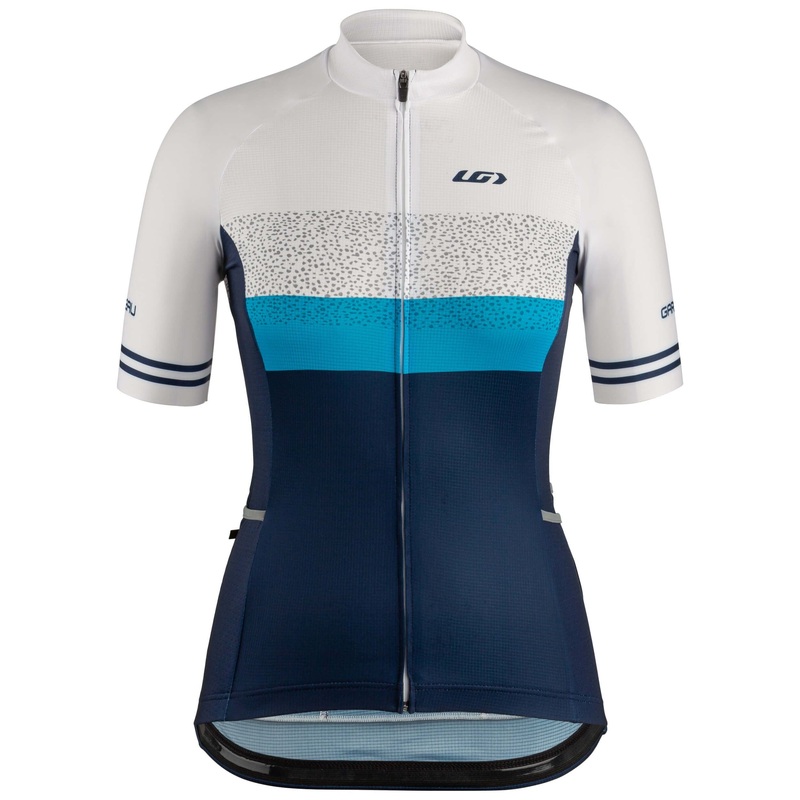 Louis Garneau Premium Short Sleeve Jersey – Womens – Blue Hawaii Line Blue Hawaii Line X-Small