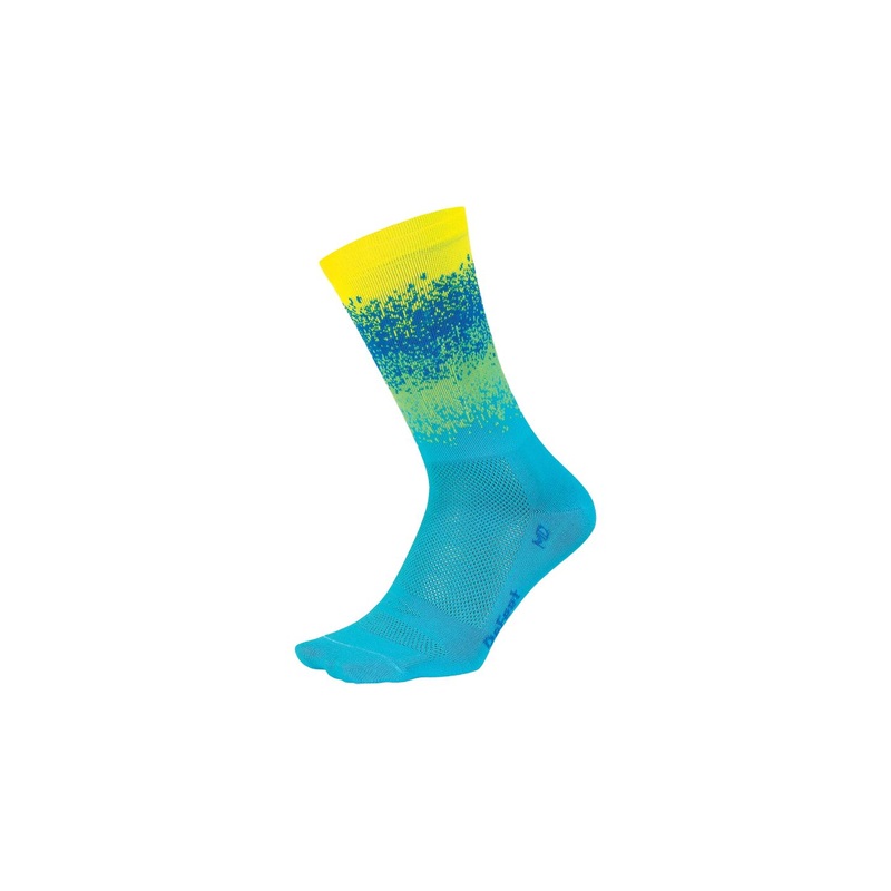 Sock DeFeet Aireator 6″ Ombre Small Blue/Yellow