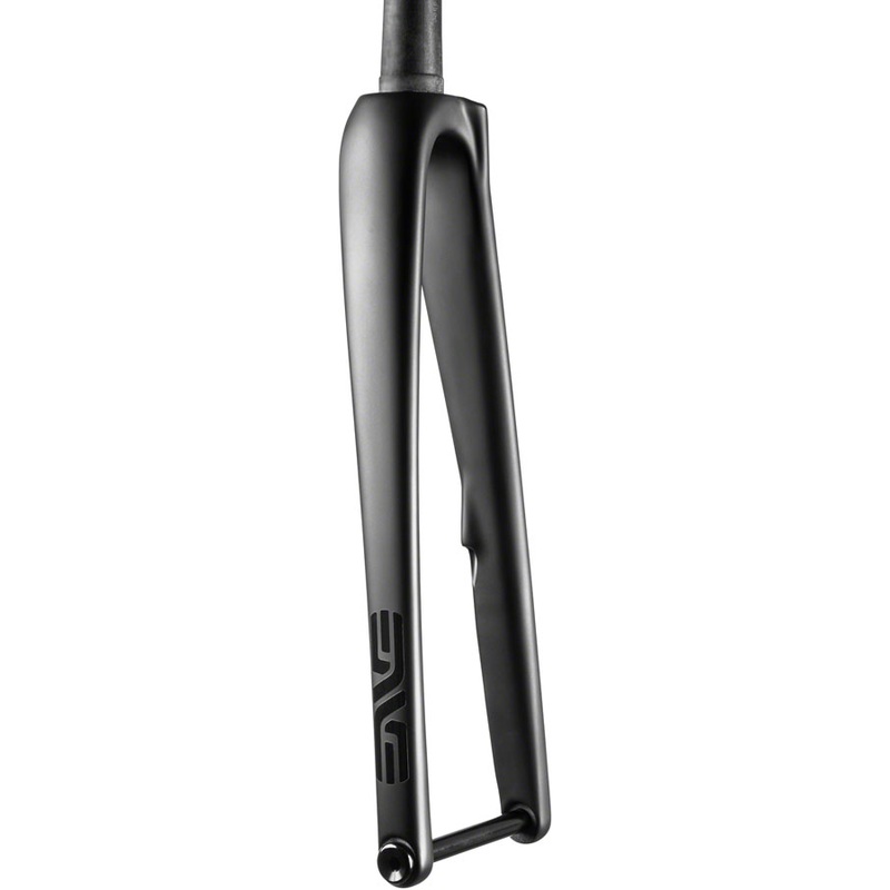 ENVE Composites Road Flat-Mount Disc Fork, 1-1/4″ Tapered Steerer, 50mm Rake, 12mm x 100mm Axle, Black