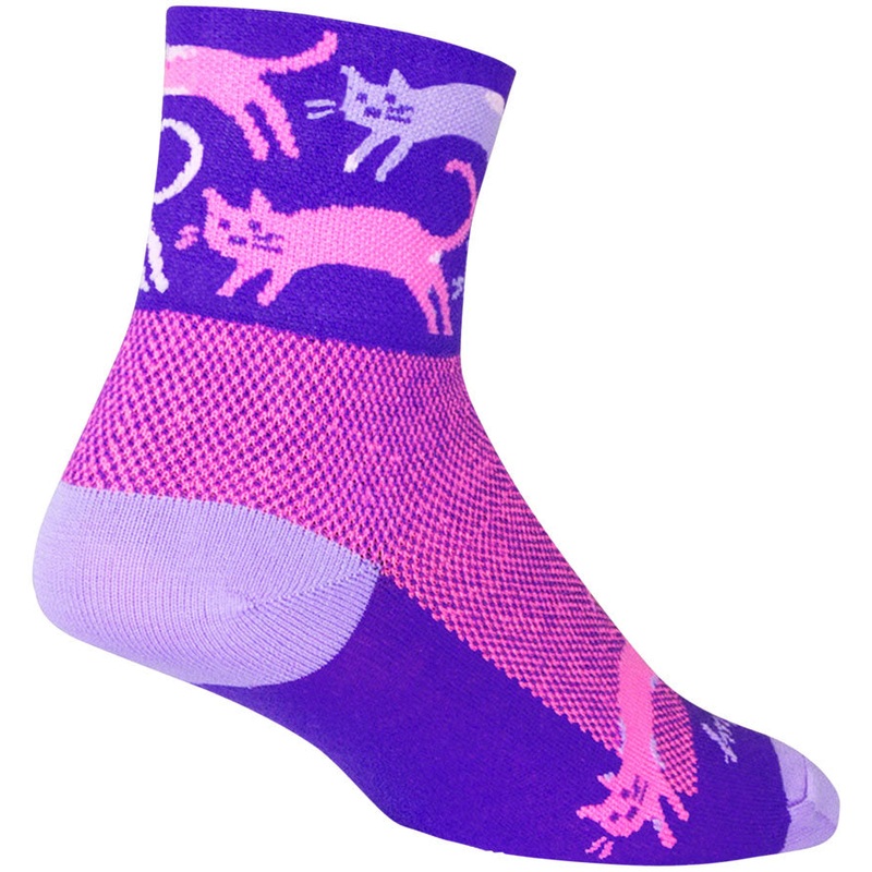 SockGuy Classic Pounce Socks – 3″ Purple Small/Medium