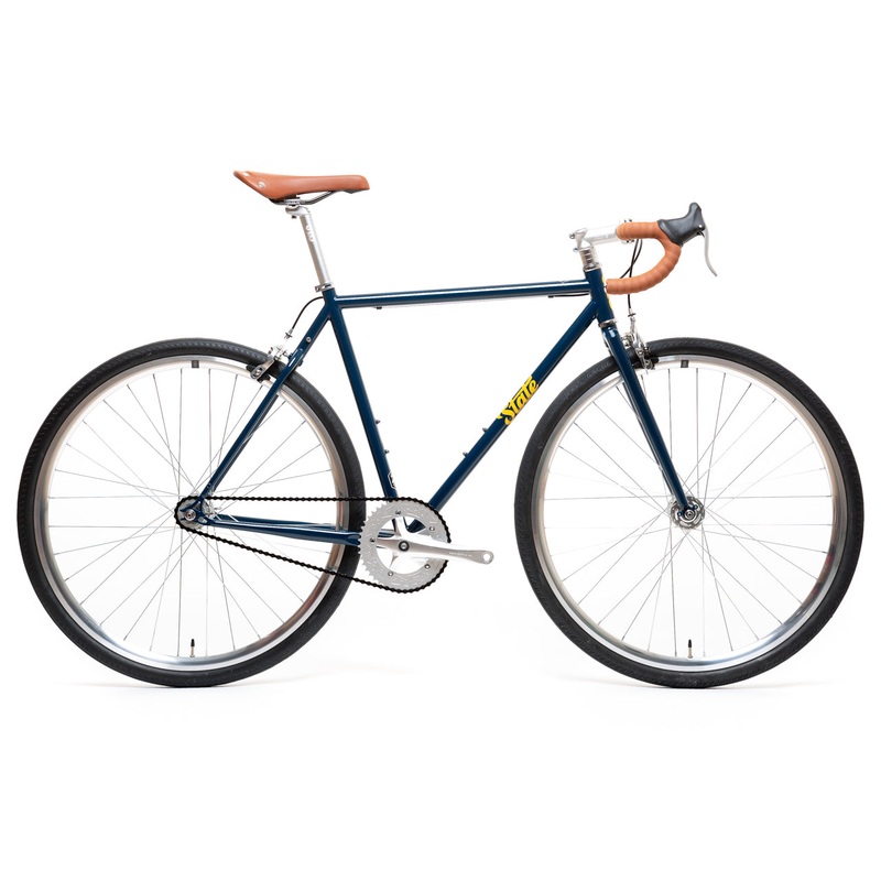 4130 – Navy / Gold  (Fixed Gear / Single-Speed) 46 cm (Riders 5’3″-5’6″) All-Road Drop Bars