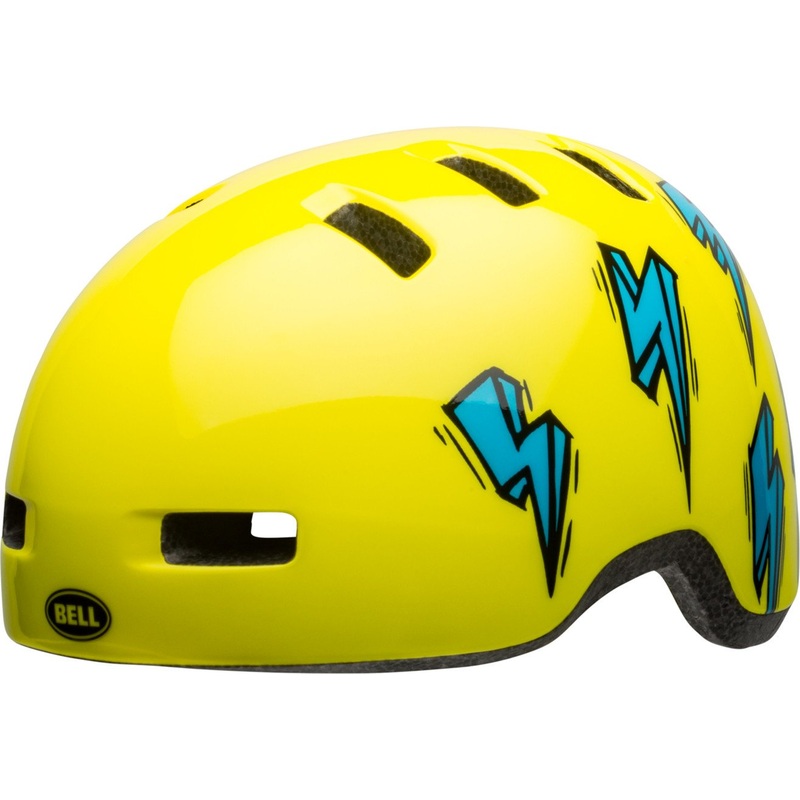 Bell Lil Ripper Child Helmet – Hi Viz-Blue Bolt – 2020 Hi Viz – Blue Bolt One Size 48-55 cm