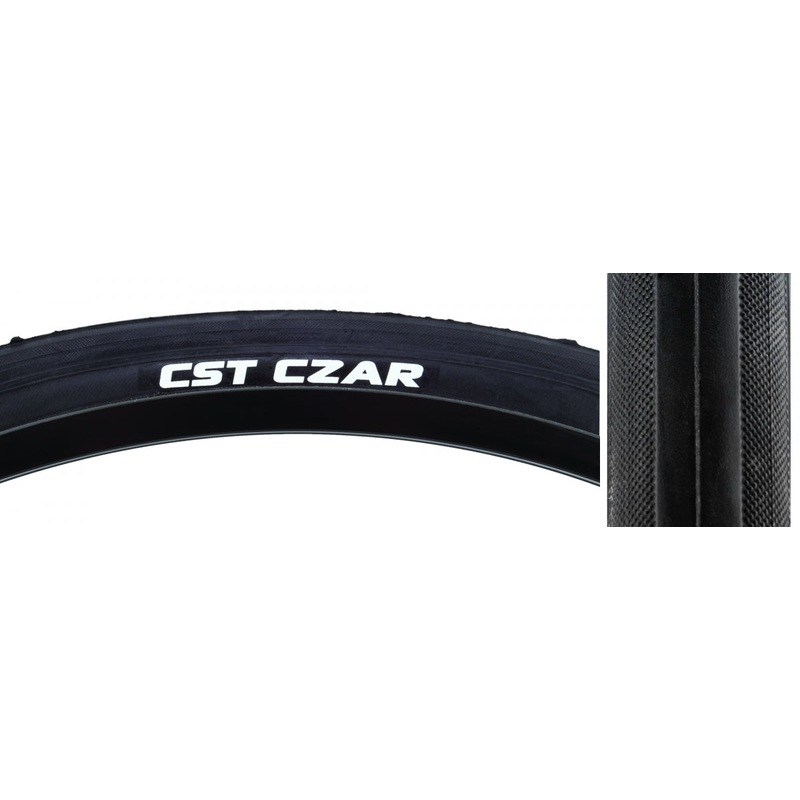 Cst Premium Czar 650Cx23 Clincher Wire TPI 120 Black/Black Reflective Road Tire TB51759000