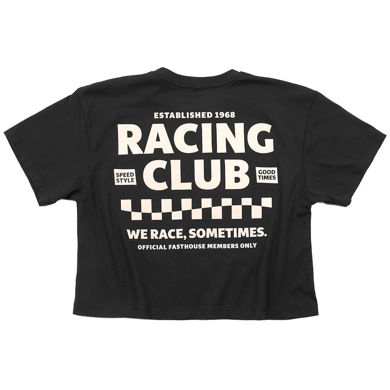 Fasthouse Members Only Crop Tee – Womens – Black Black Medium