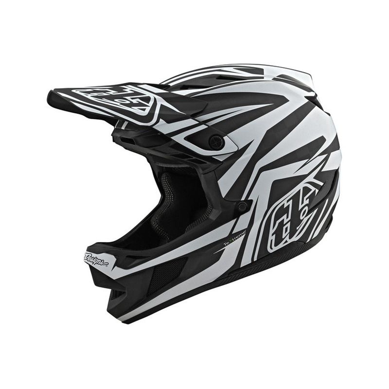 Troy Lee Designs D4 Carbon Full Face Helmet – Slash – Black-White – 2020 Black – White X-Small