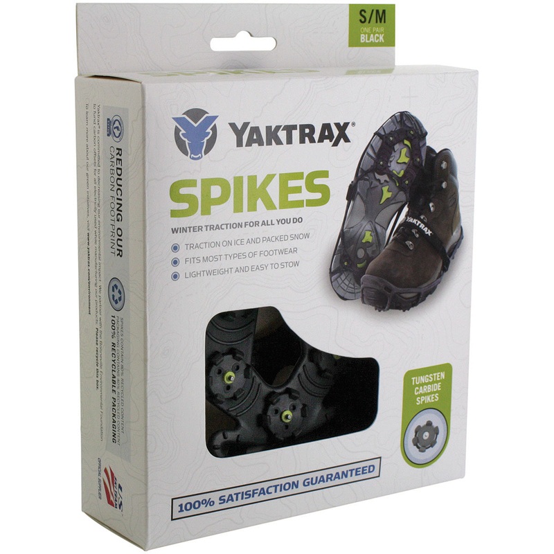 Yaktraxs IceTrekker Spikes for Winter Traction  Lightweight, durable anti-slip footwear accessories for icy streets, driveways, & city use MD SM