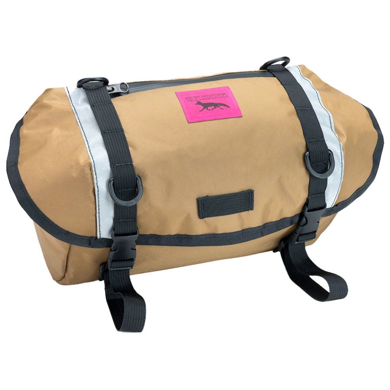 Swift Industries Catalyst Pack Collection – Recycled Polyester Gravel Bag with Waterproof Flap, HDPE Insert, Reflective Details, & Versatile Mounting Options Coyote