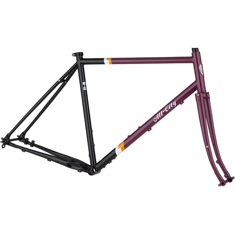 All-City Gorilla Monsoon Frameset – 650b, Steel, Charred Berry, 43cm