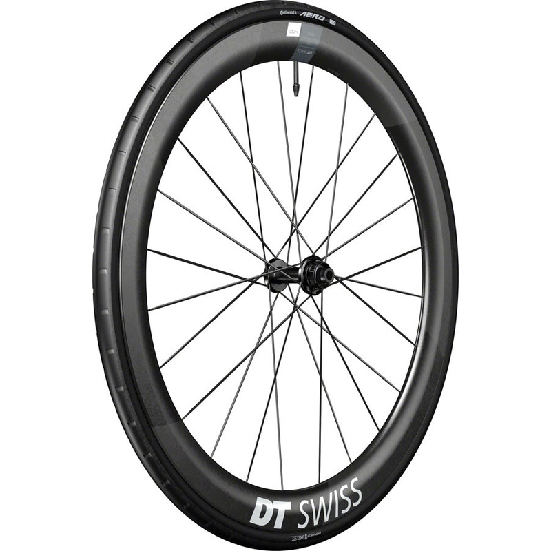 DT Swiss ARC 1400 DiCut 50 Front Wheel – 700, 12 x 100mm, Center-Lock, Black, WTS w/Aero 111 Tire