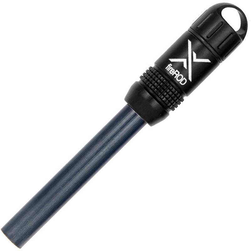 Exotac Firestarter Series  Durable Ferrocerium Fire Tools with Replaceable Rods, Compact Design, and Water-Resistant Storage for Outdoor Survival BLACK