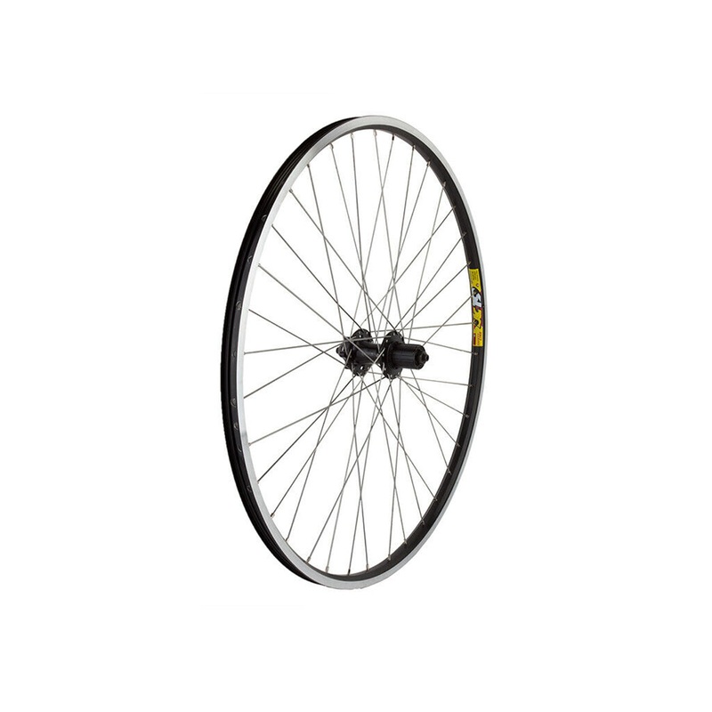 WheelMaster Alloy Hybrid Disc 700x35c Double Wall Rear Wheel – Black Black QR – 36h