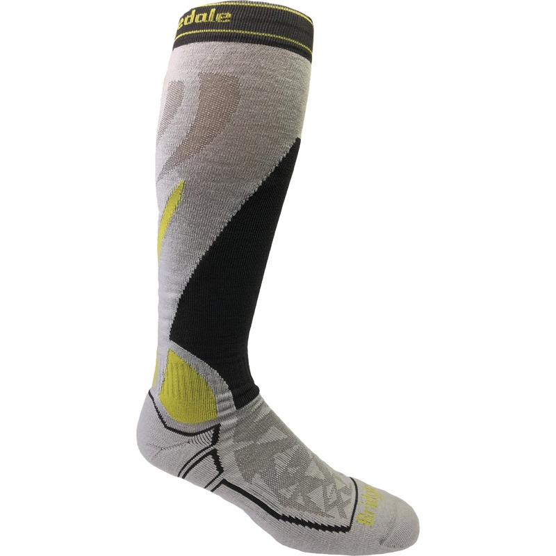 Bridgedale Midweight Alpine Ski Socks  Merino Wool, Cushioned, Over-the-Calf Performance Socks for Skiing & Cold Weather Comfort GPHT MERINO